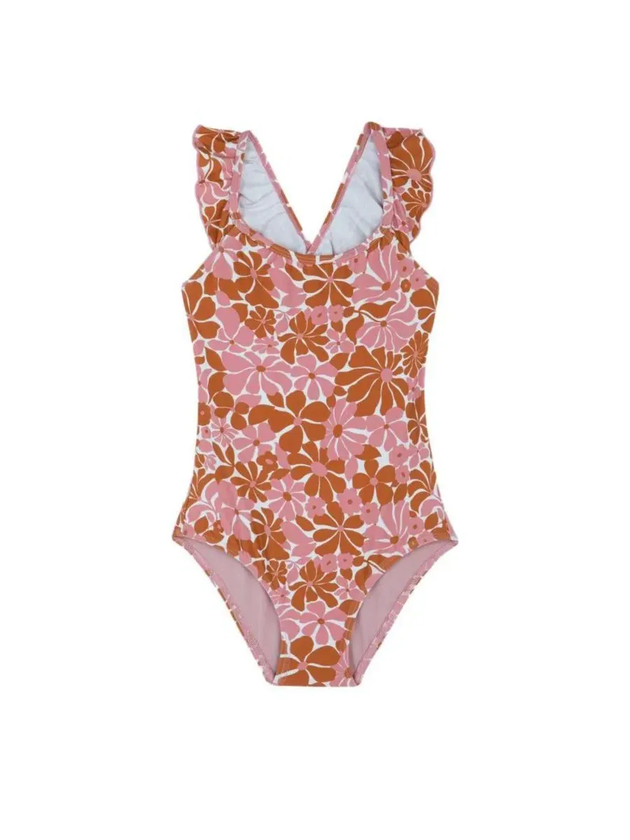 Детский купальник Gottex Kids Summer Memories Square Neck Ruffle One Piece — коричневый