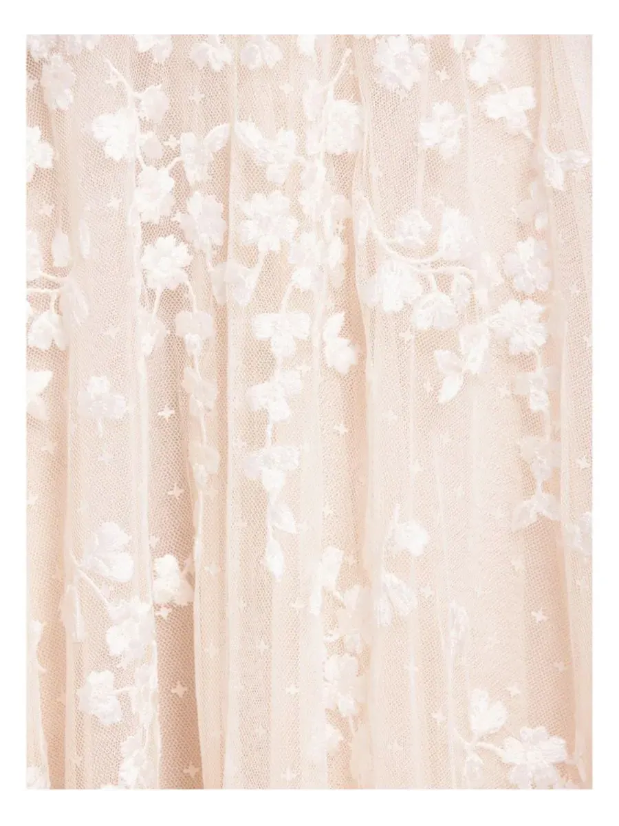 Платье-комбинация в пол с вышивкой Scatter Blossom Cami Ankle Gown Needle & Thread — изображение 3 из 6, бежевый