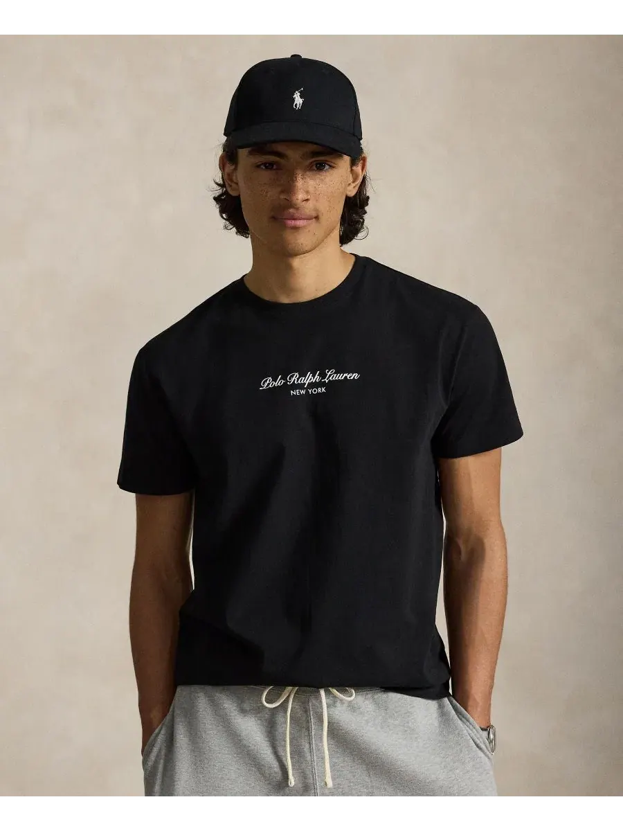 Футболка классического кроя с логотипом Polo Ralph Lauren — изображение 1 из 5, черный