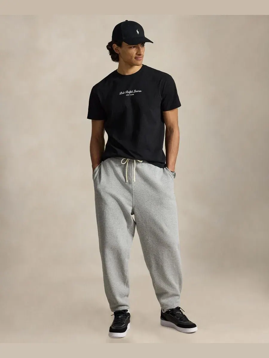 Футболка классического кроя с логотипом Polo Ralph Lauren — изображение 2 из 5, черный