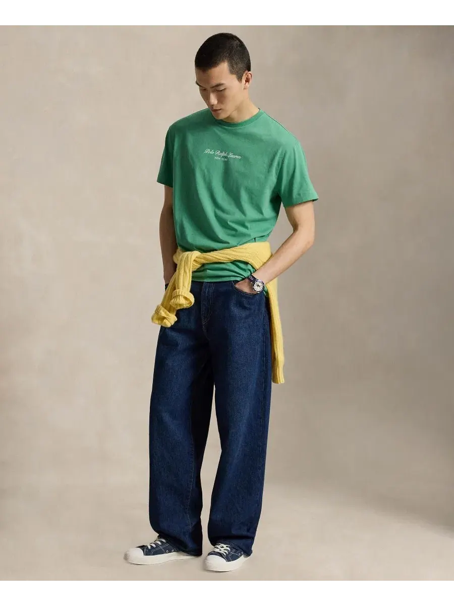Футболка с логотипом Classic Fit Polo Ralph Lauren — изображение 2 из 5, зеленый