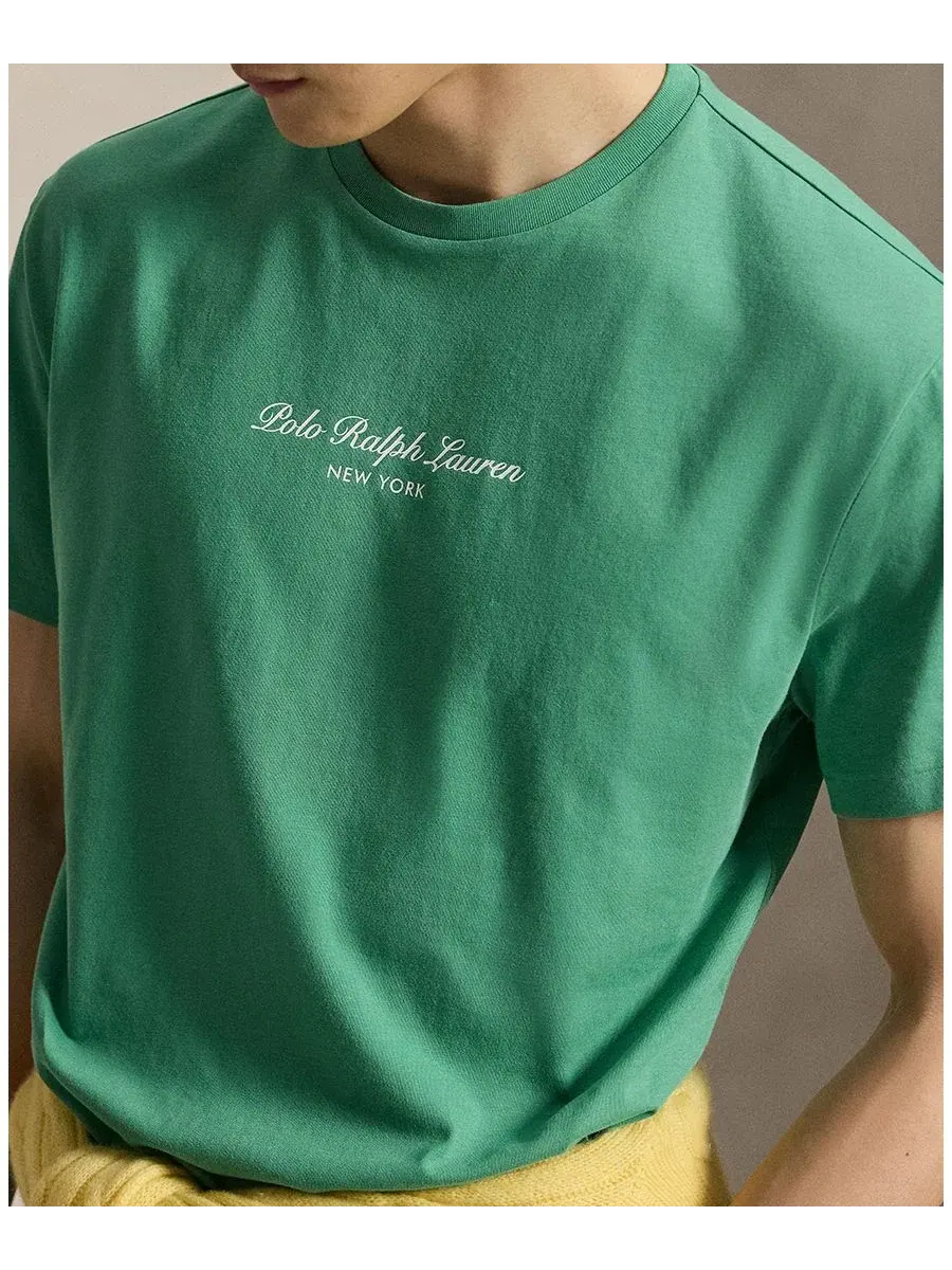 Футболка с логотипом Classic Fit Polo Ralph Lauren — изображение 3 из 5, зеленый