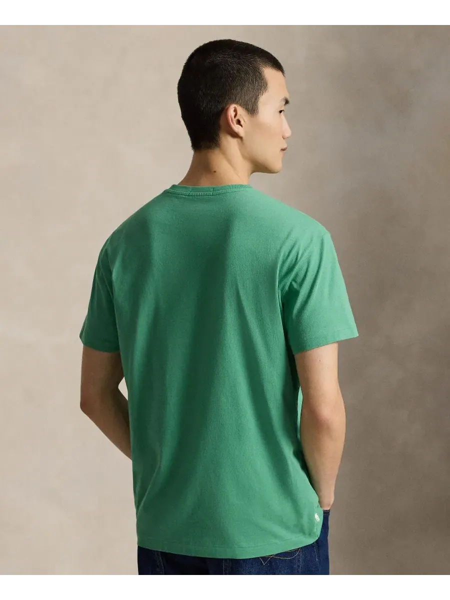 Футболка с логотипом Classic Fit Polo Ralph Lauren — изображение 4 из 5, зеленый