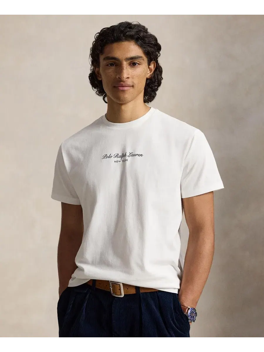 Футболка классического кроя с логотипом Polo Ralph Lauren — изображение 1 из 5, белый