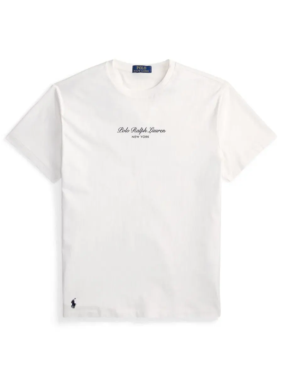Футболка классического кроя с логотипом Polo Ralph Lauren — изображение 5 из 5, белый
