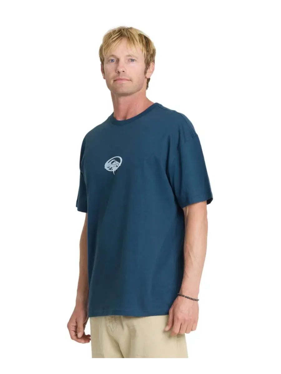 Футболка с принтом Classic Graphic Quiksilver — изображение 3 из 5, темный джинсовый синий