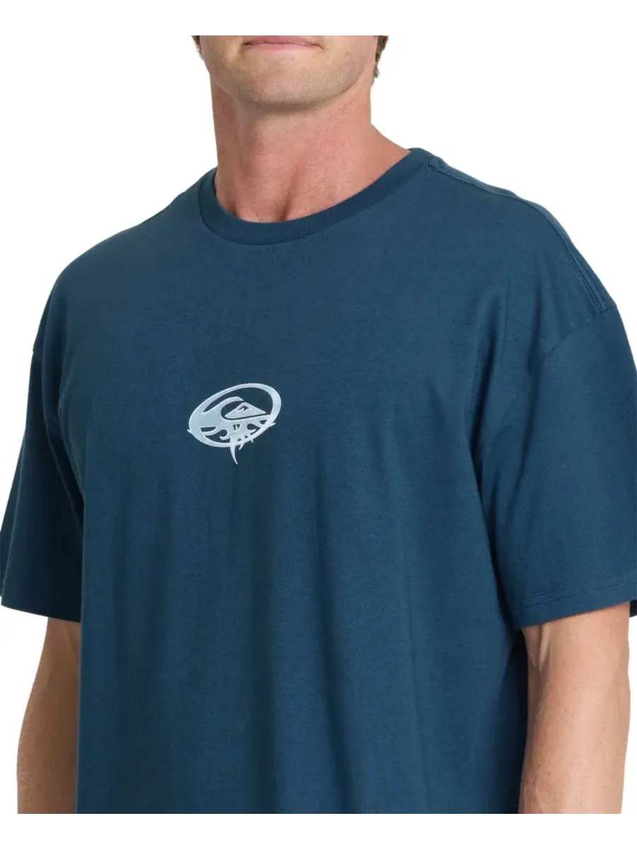 Футболка с принтом Classic Graphic Quiksilver — изображение 4 из 5, темный джинсовый синий