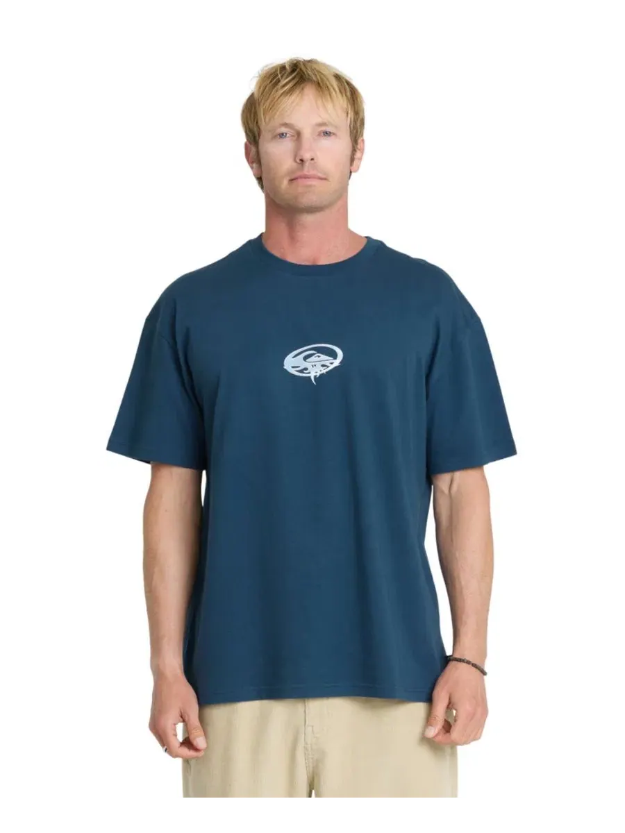 Футболка с принтом Classic Graphic Quiksilver — изображение 5 из 5, темный джинсовый синий