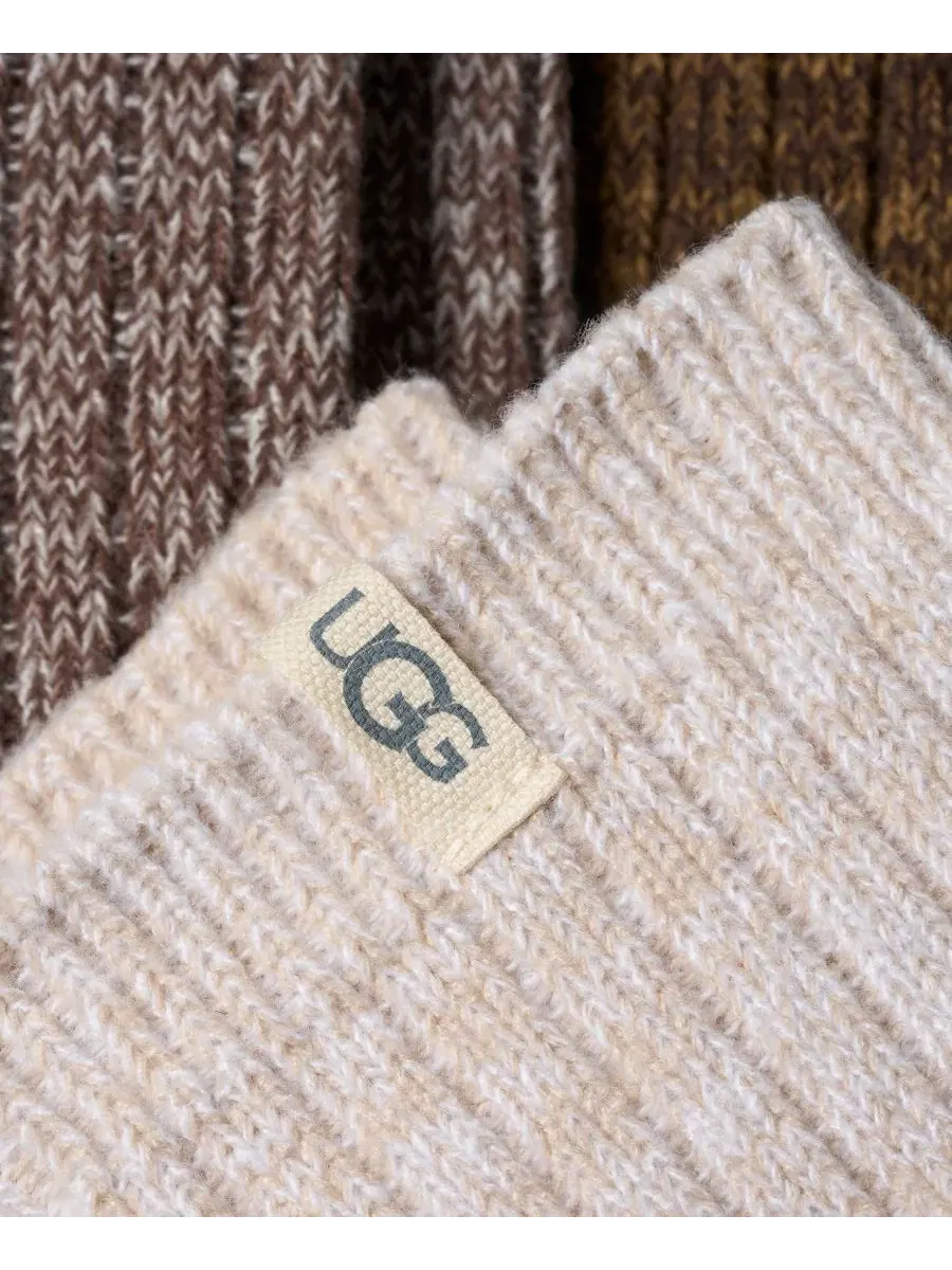 Набор носков с логотипом UGG, 3 пары, Burnt Cedar / Moonlight / Coffee Grounds — изображение 2 из 5