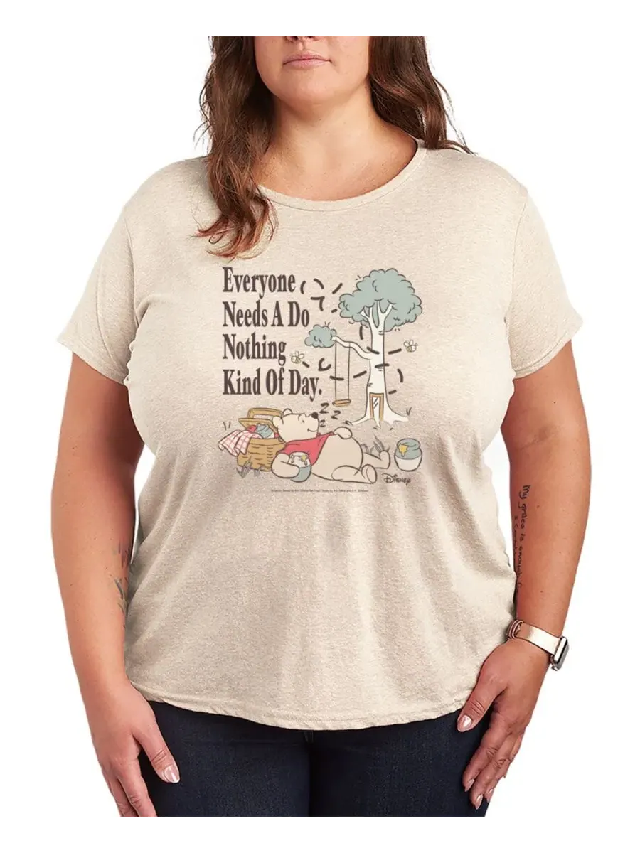 Футболка с принтом Winnie The Pooh Nothing Kind of Day Hybrid Apparel — изображение 1 из 3, березовый