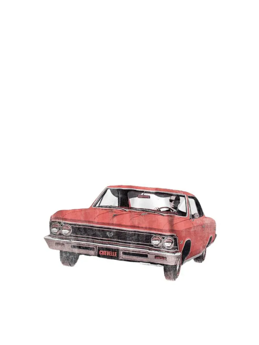 Футболка с длинным рукавом Chevy Chevrolet Chevelle SS Corvette — изображение 3 из 3, белый