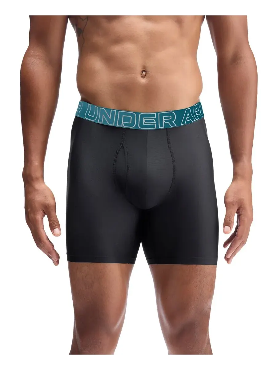 Мужские боксерские трусы Boxerjock Performance Tech Novelty, комплект из 3 штук Under Armour — изображение 2 из 5, черный