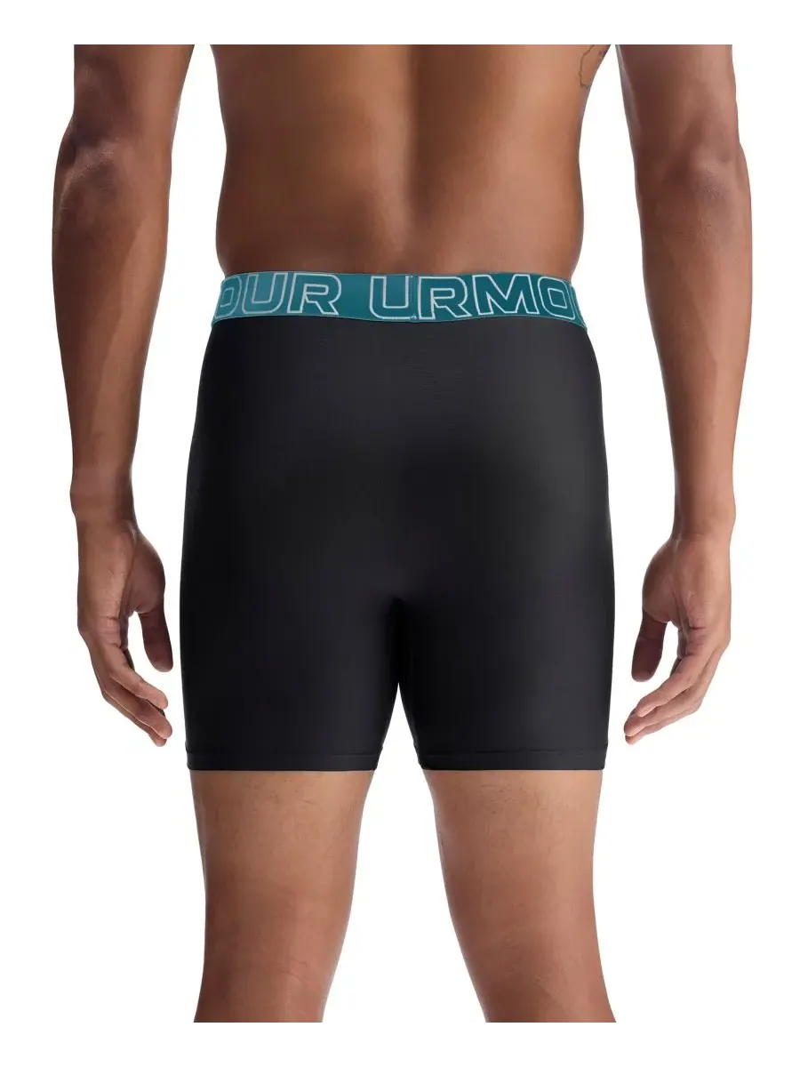 Мужские боксерские трусы Boxerjock Performance Tech Novelty, комплект из 3 штук Under Armour — изображение 3 из 5, черный