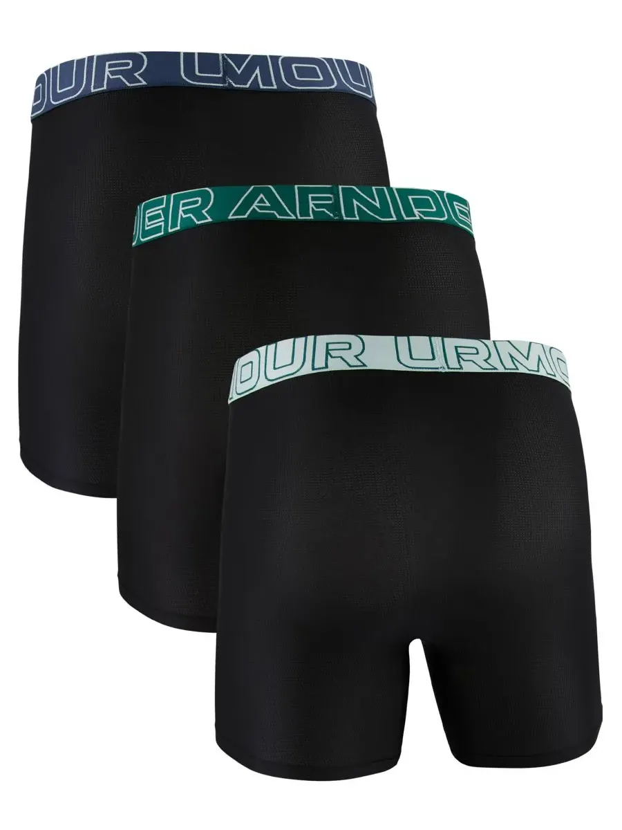 Мужские боксерские трусы Boxerjock Performance Tech Novelty, комплект из 3 штук Under Armour — изображение 4 из 5, черный