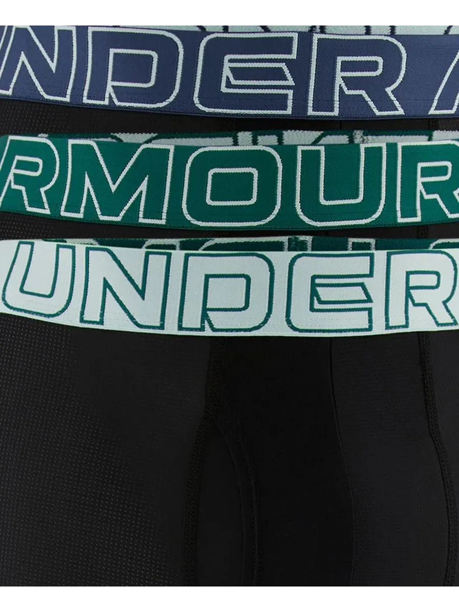 Мужские боксерские трусы Boxerjock Performance Tech Novelty, комплект из 3 штук Under Armour — изображение 5 из 5, черный
