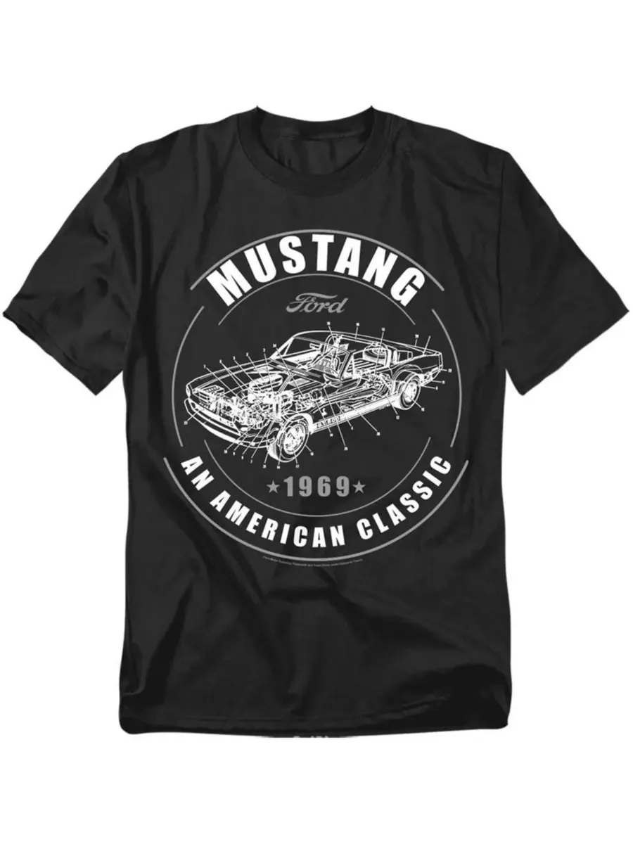 Mustang Мужская классическая черная футболка "Американская классика" — изображение 1 из 3, черный