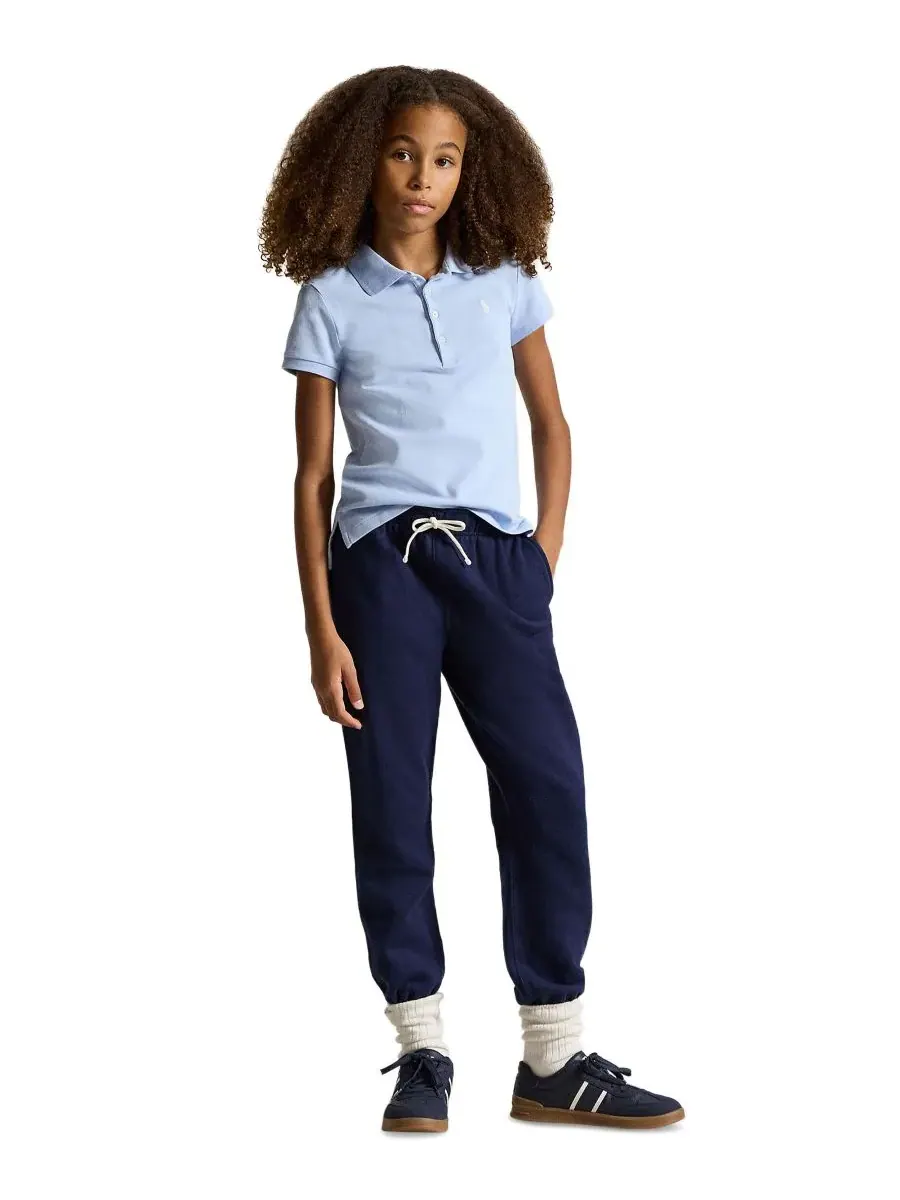 Поло-рубашки из сетчатой ткани для девочек от Ralph Lauren Polo Ralph Lauren — изображение 3 из 5, синий