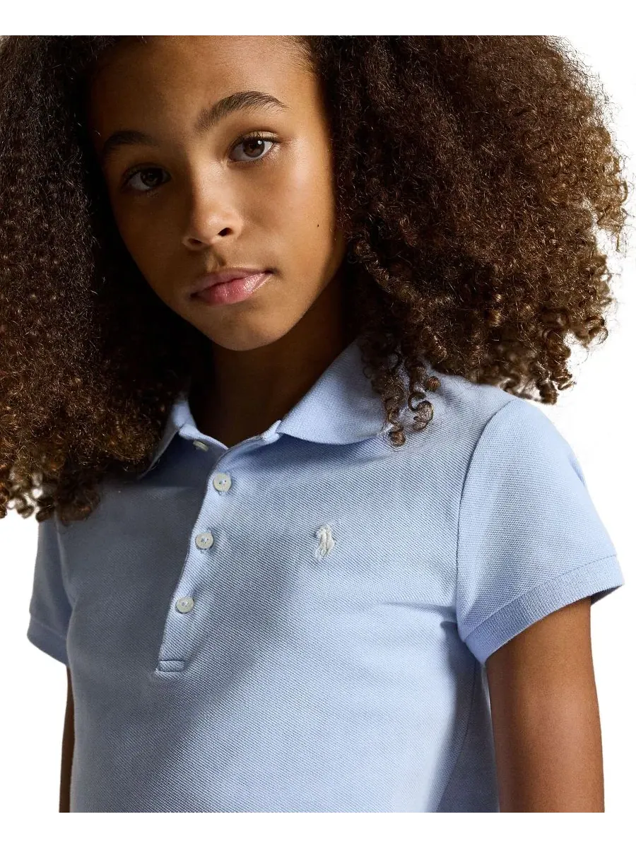 Поло-рубашки из сетчатой ткани для девочек от Ralph Lauren Polo Ralph Lauren — изображение 5 из 5, синий