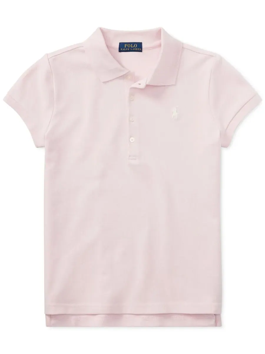 Поло-рубашки из сетчатой ткани для девочек от Ralph Lauren Polo Ralph Lauren — изображение 1 из 6, розовый
