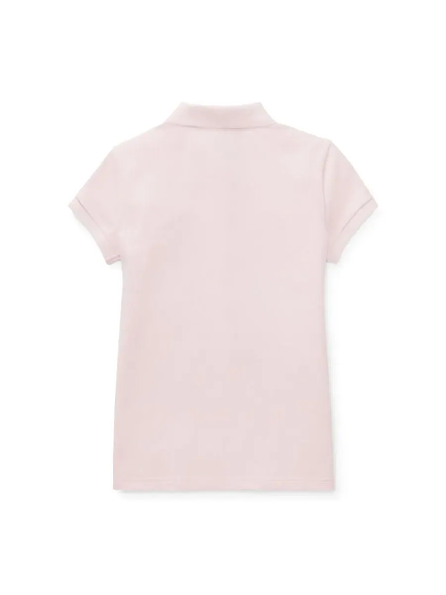 Поло-рубашки из сетчатой ткани для девочек от Ralph Lauren Polo Ralph Lauren — изображение 2 из 6, розовый
