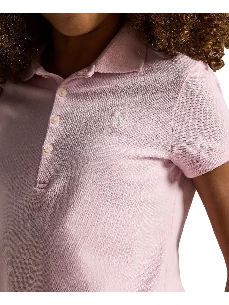 Поло-рубашки из сетчатой ткани для девочек от Ralph Lauren Polo Ralph Lauren — изображение 6 из 6, розовый