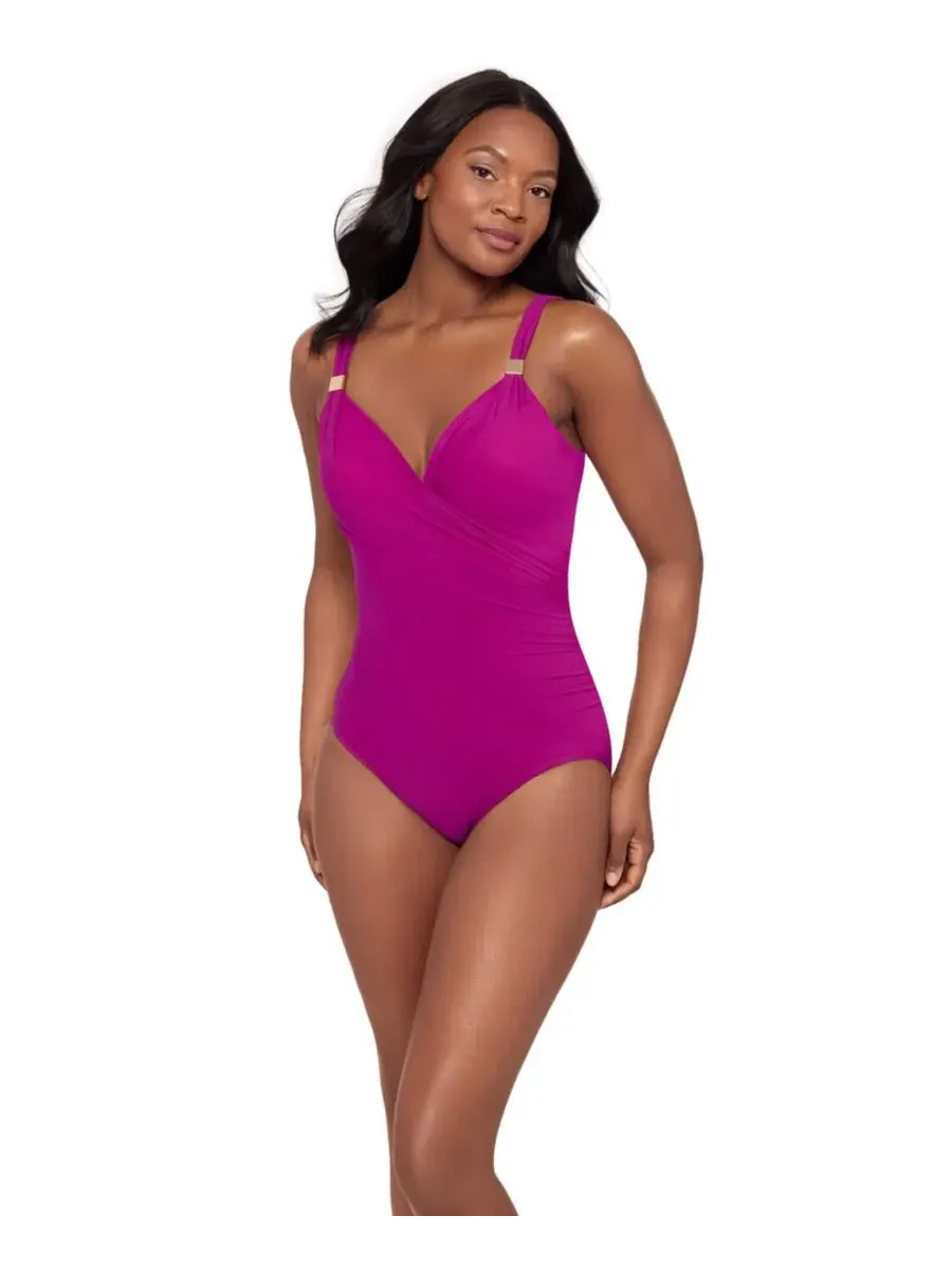 Женский слитный купальник Razzle Dazzle Siren DD с косточками Miraclesuit — розовый