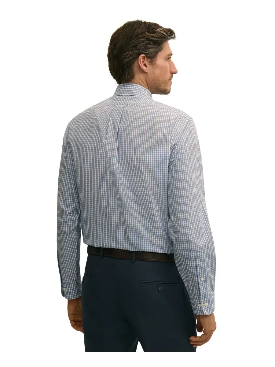 Мужская рубашка-поло на пуговицах Brooks Brothers — изображение 3 из 3, синий