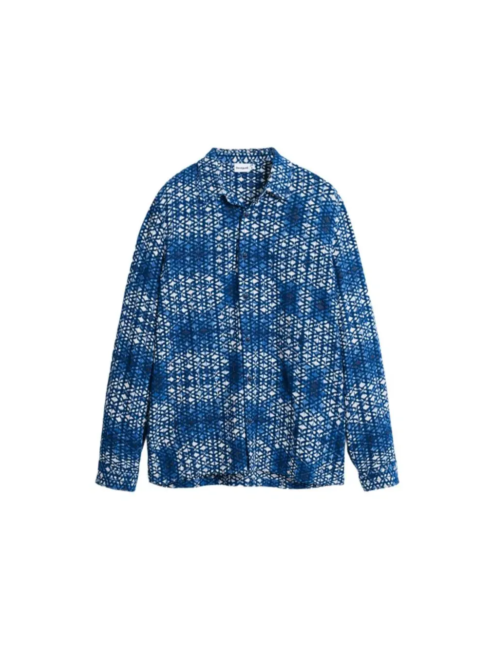Мужская рубашка с геометрическим принтом Desigual — изображение 6 из 6, синий