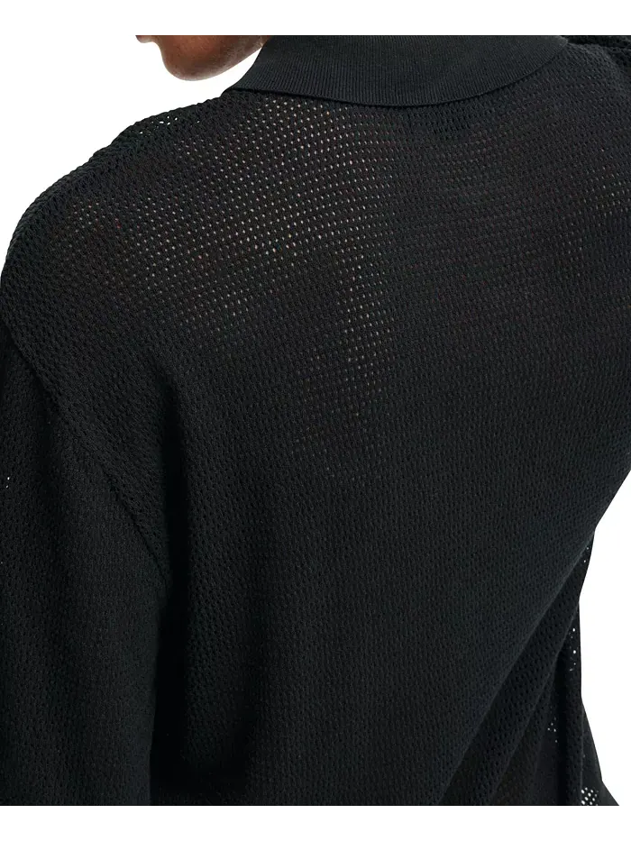 Мужская трикотажная рубашка поло COTTON ON — изображение 4 из 4, черный