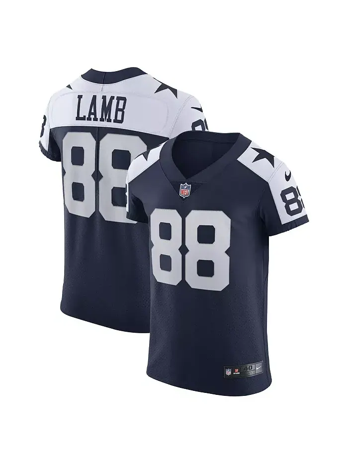 Мужская альтернативная элитная джерси Dallas Cowboys Vapor с именем CeeDee Lamb Nike — изображение 1 из 3, темно-синий
