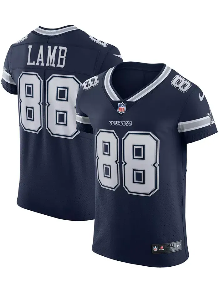 Мужская альтернативная элитная джерси Dallas Cowboys Vapor с именем CeeDee Lamb Nike — изображение 1 из 5, темно-синий/белый