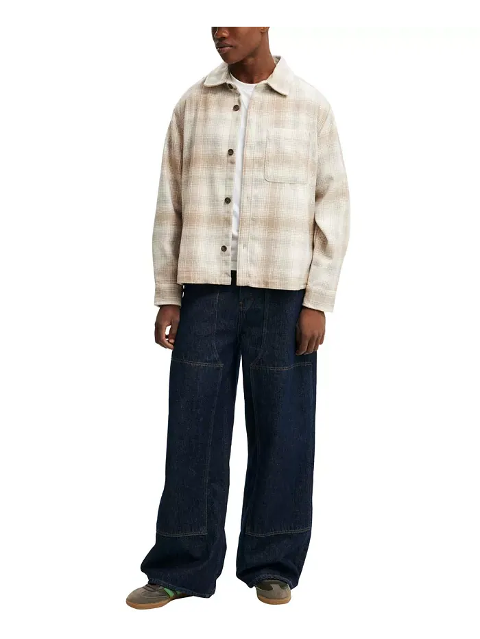 Мужская бойфренд-рубашка oversize Cotton On — изображение 4 из 4, белый