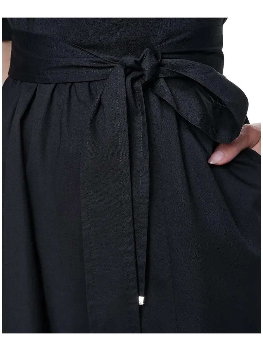 Платье-рубашка с воротником и коротким рукавом DKNY — изображение 6 из 6, черный