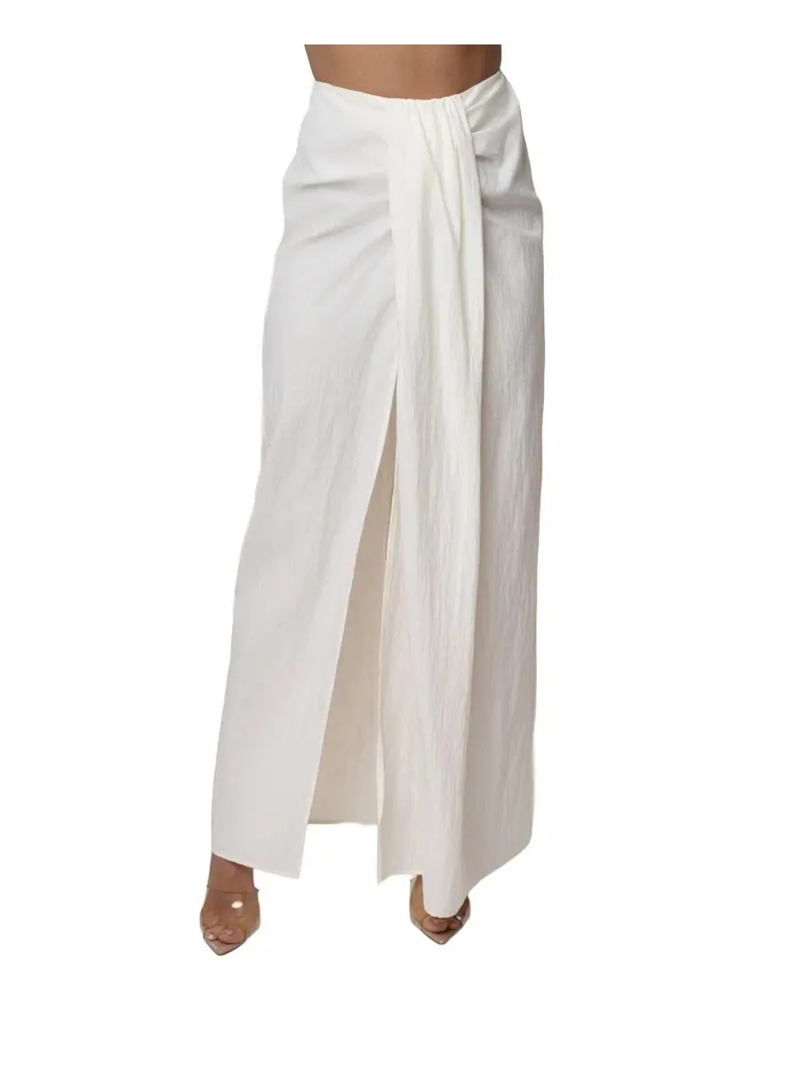 Комплект из топа и юбки-макси с принтом Earthbound Top and Flowing Elegance Maxi Skirt JLUXLABEL — изображение 1 из 7, белый