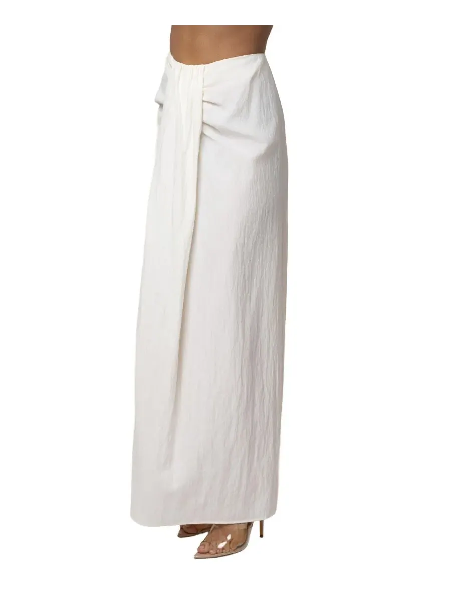 Комплект из топа и юбки-макси с принтом Earthbound Top and Flowing Elegance Maxi Skirt JLUXLABEL — изображение 2 из 7, белый