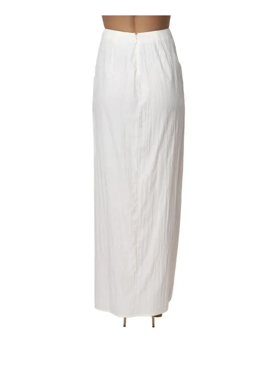 Комплект из топа и юбки-макси с принтом Earthbound Top and Flowing Elegance Maxi Skirt JLUXLABEL — изображение 3 из 7, белый