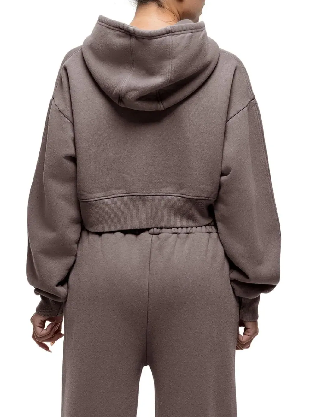 Худи-кроп с молнией Vintage Crop Zip Good For Nothing — изображение 2 из 4, коричневый