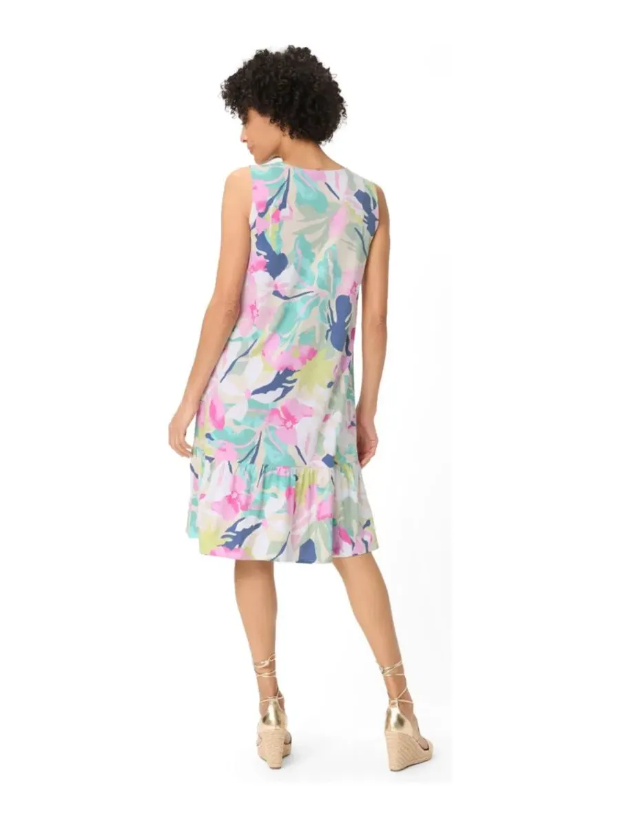 Платье без рукавов с принтом Women's Floral Sleeveless Olsen — изображение 2 из 6, синий