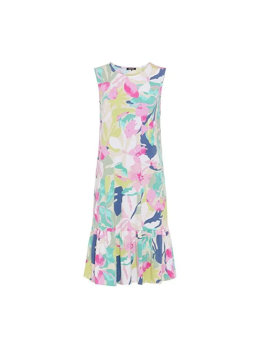 Платье без рукавов с принтом Women's Floral Sleeveless Olsen — изображение 3 из 6, синий