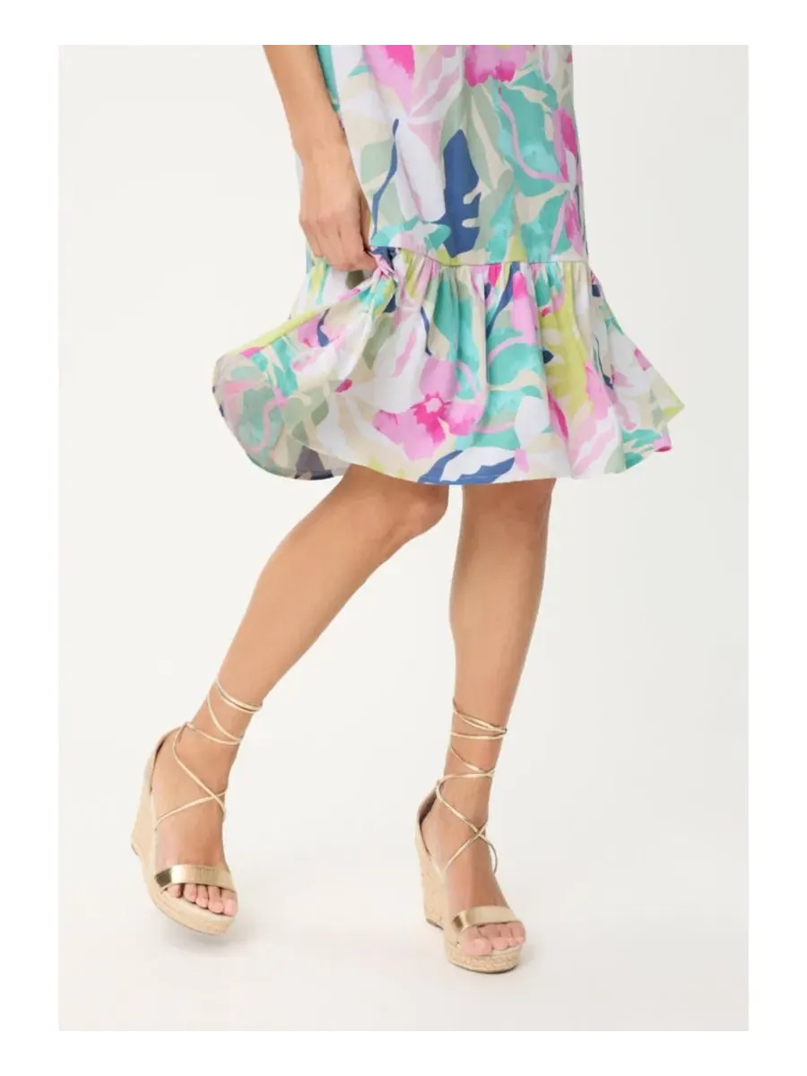 Платье без рукавов с принтом Women's Floral Sleeveless Olsen — изображение 5 из 6, синий