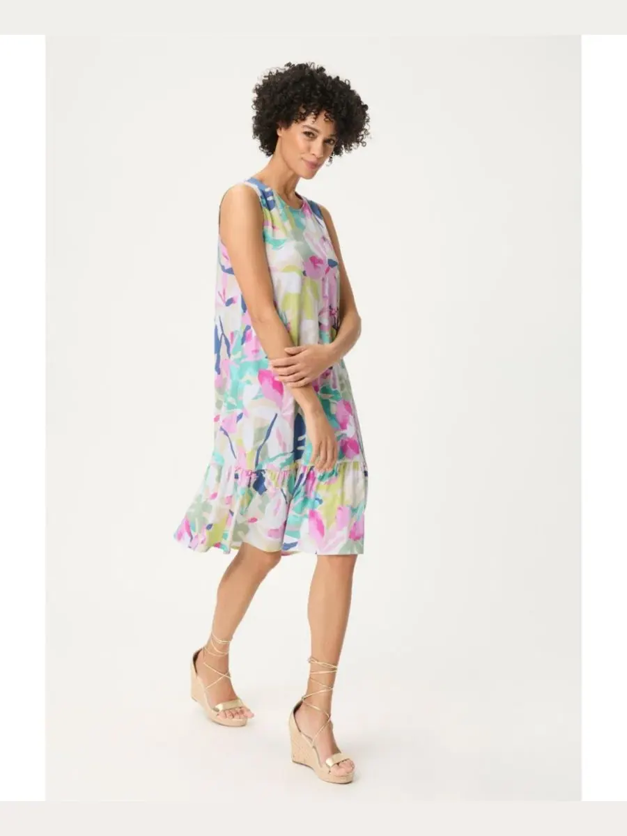 Платье без рукавов с принтом Women's Floral Sleeveless Olsen — изображение 6 из 6, синий