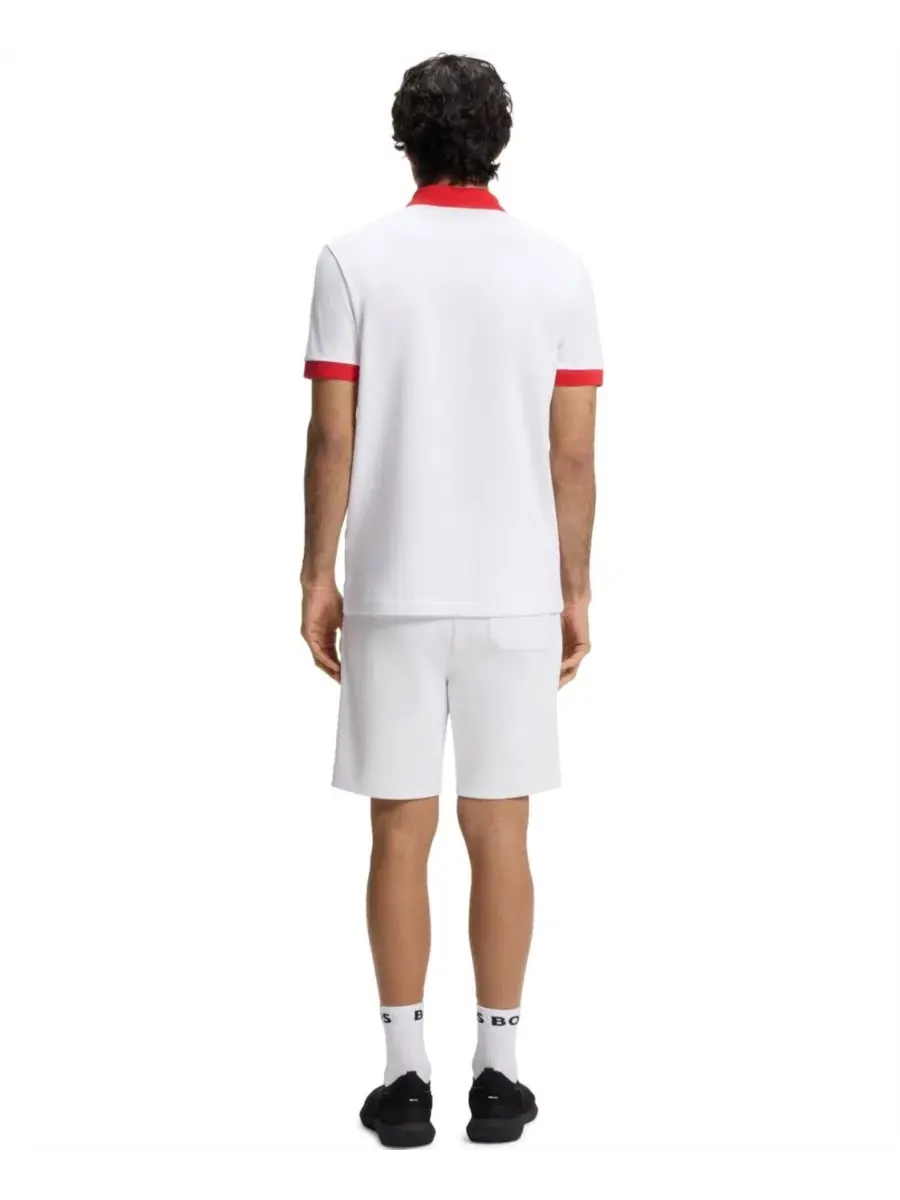 Поло с принтом Paddy England Country Flag Trim Hugo Boss — изображение 3 из 5, белый