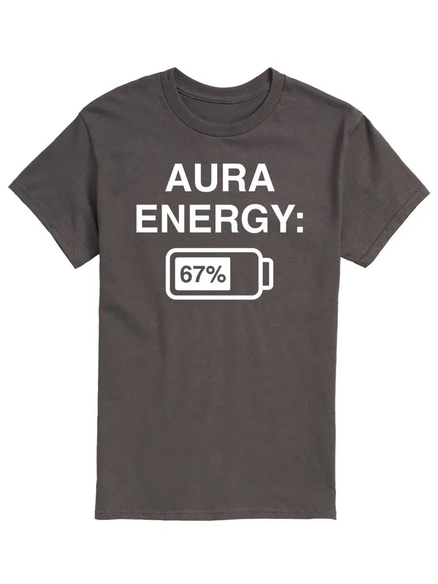 Мужская футболка с коротким рукавом с графическим принтом Aura Energy 67 AIRWAVES — изображение 1 из 3, темно-серый