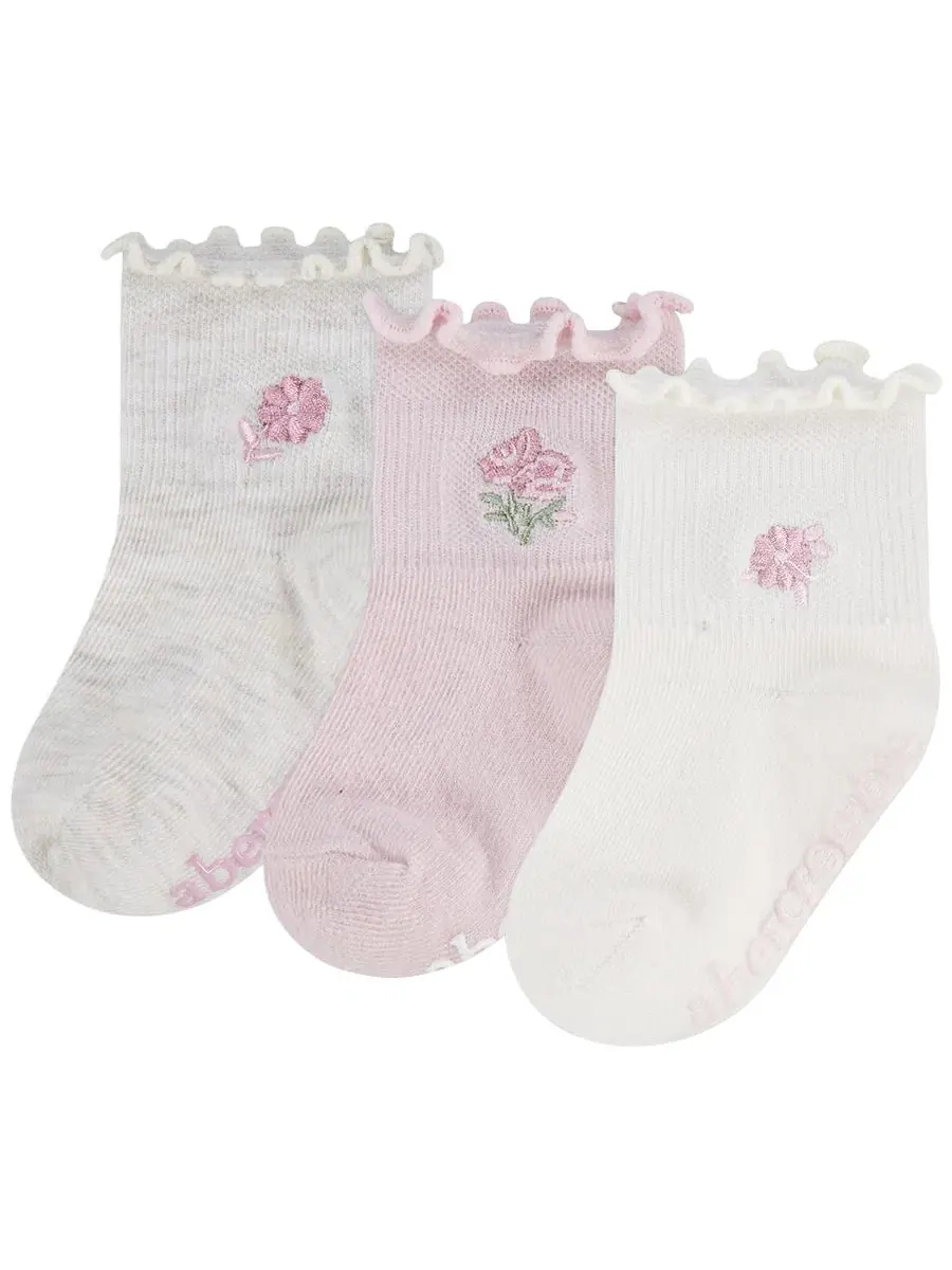 Комплект носков с рифленым манжетом, с прорезиненными стопами, модель Crew Socks abercrombie kids — изображение 1 из 3
