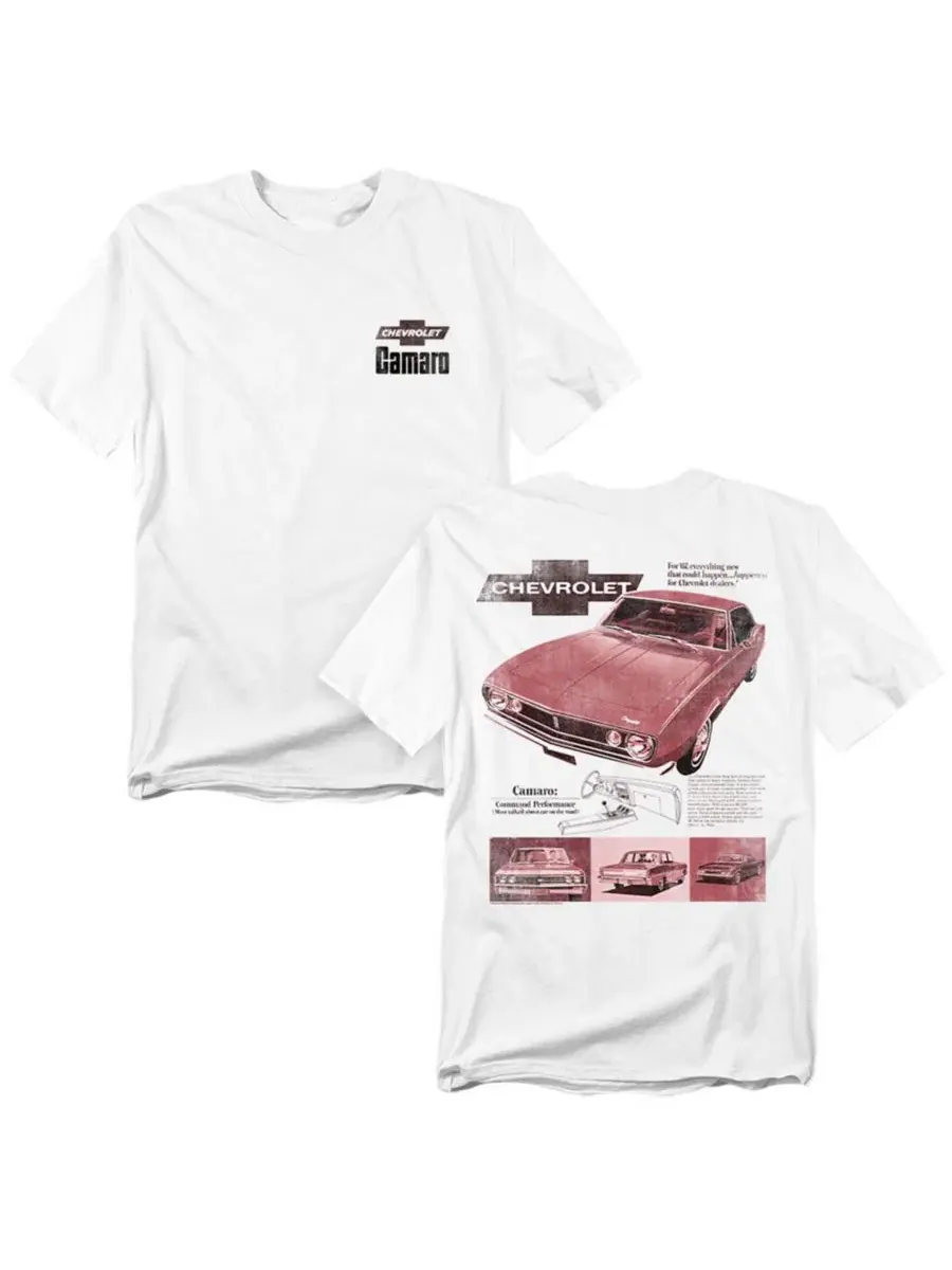 Футболка с принтом Chevrolet Camaro Sport Coupe Corvette — изображение 1 из 3, белый
