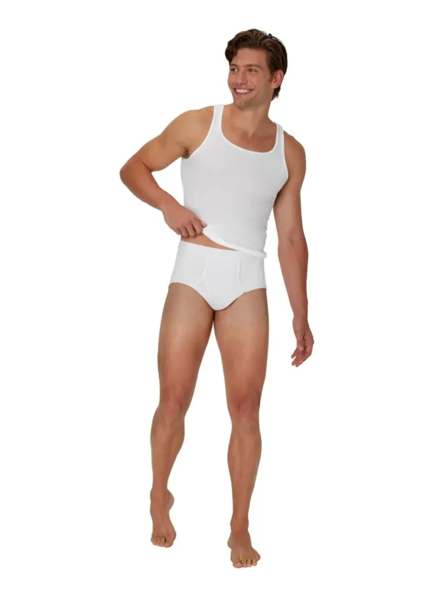 Мужские хлопковые трусы Ultimate Cotton, 6 штук в упаковке Hanes — изображение 2 из 5, белый