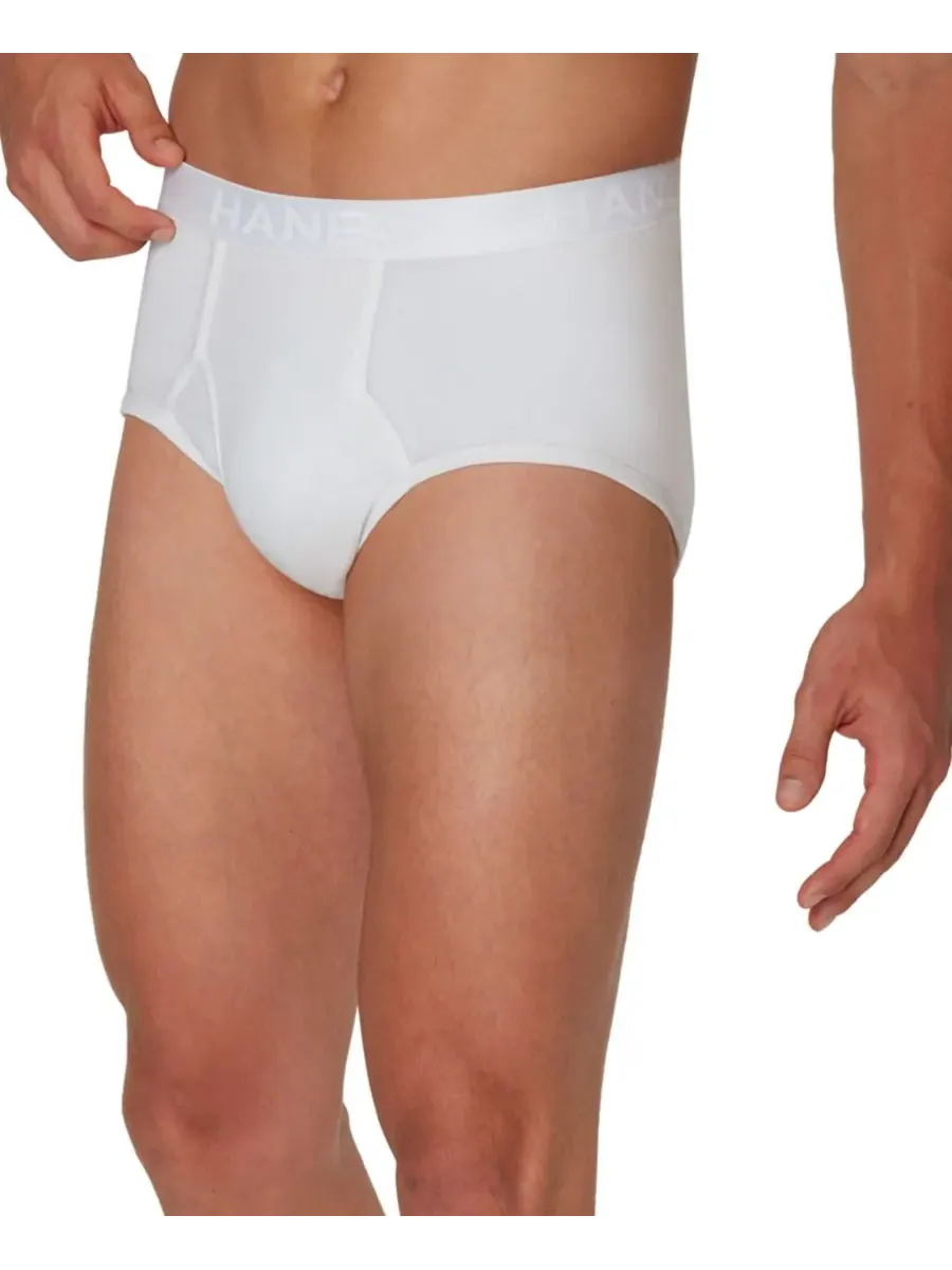Мужские хлопковые трусы Ultimate Cotton, 6 штук в упаковке Hanes — изображение 3 из 5, белый