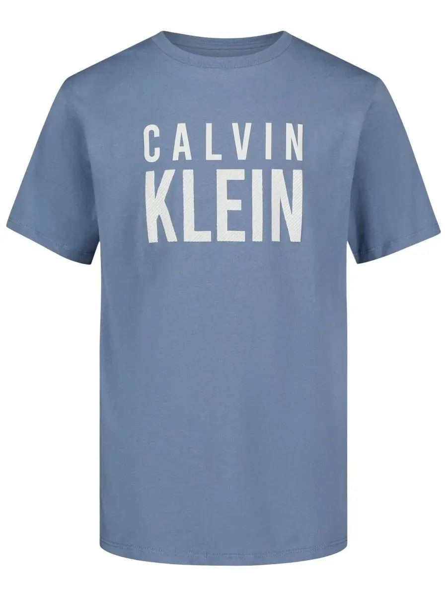 Детская футболка CK Structure с коротким рукавом и круглым вырезом, размер 8-20 Calvin Klein