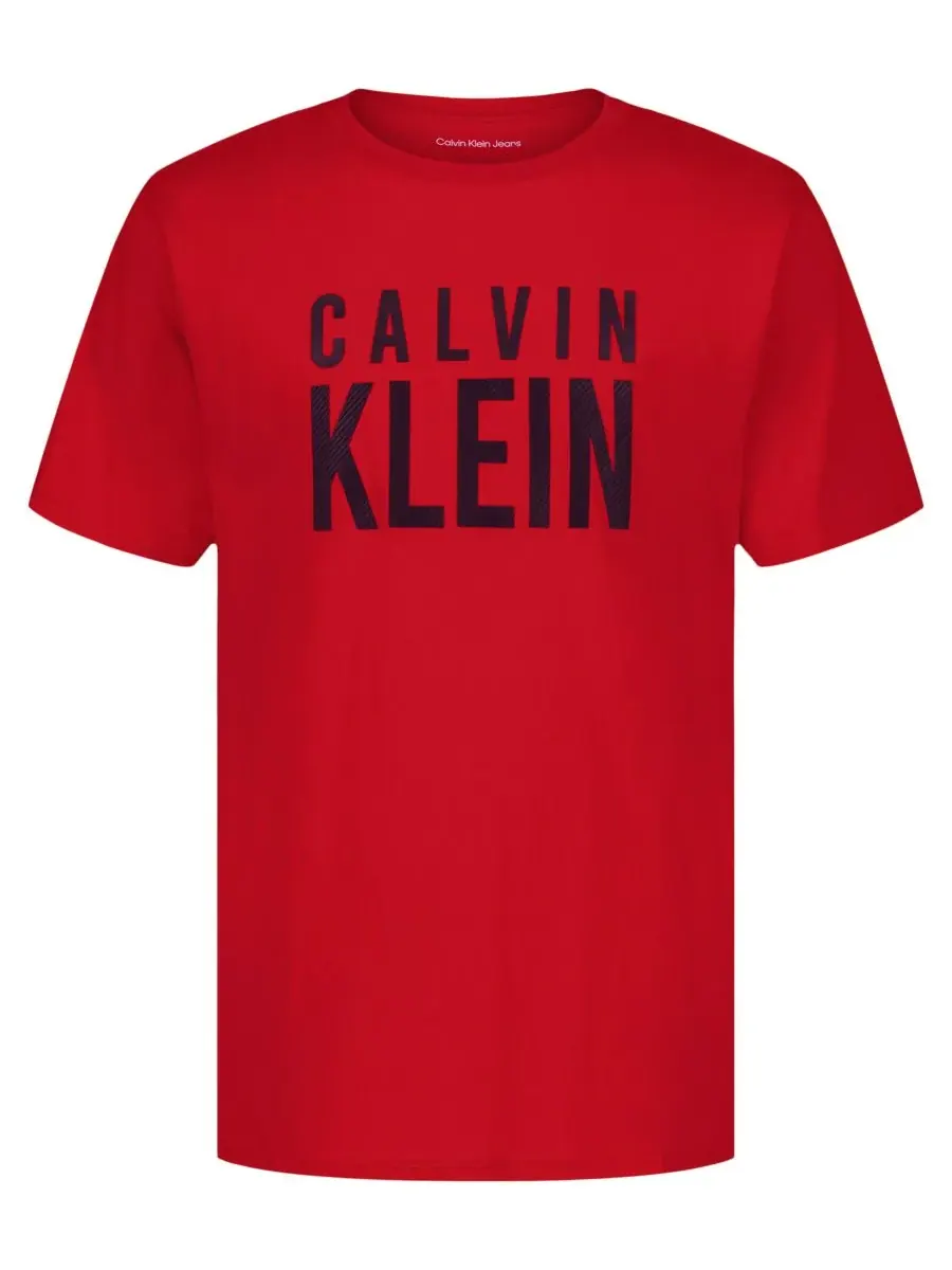 Детская футболка CK Structure с коротким рукавом и круглым вырезом, размер 8-20 Calvin Klein