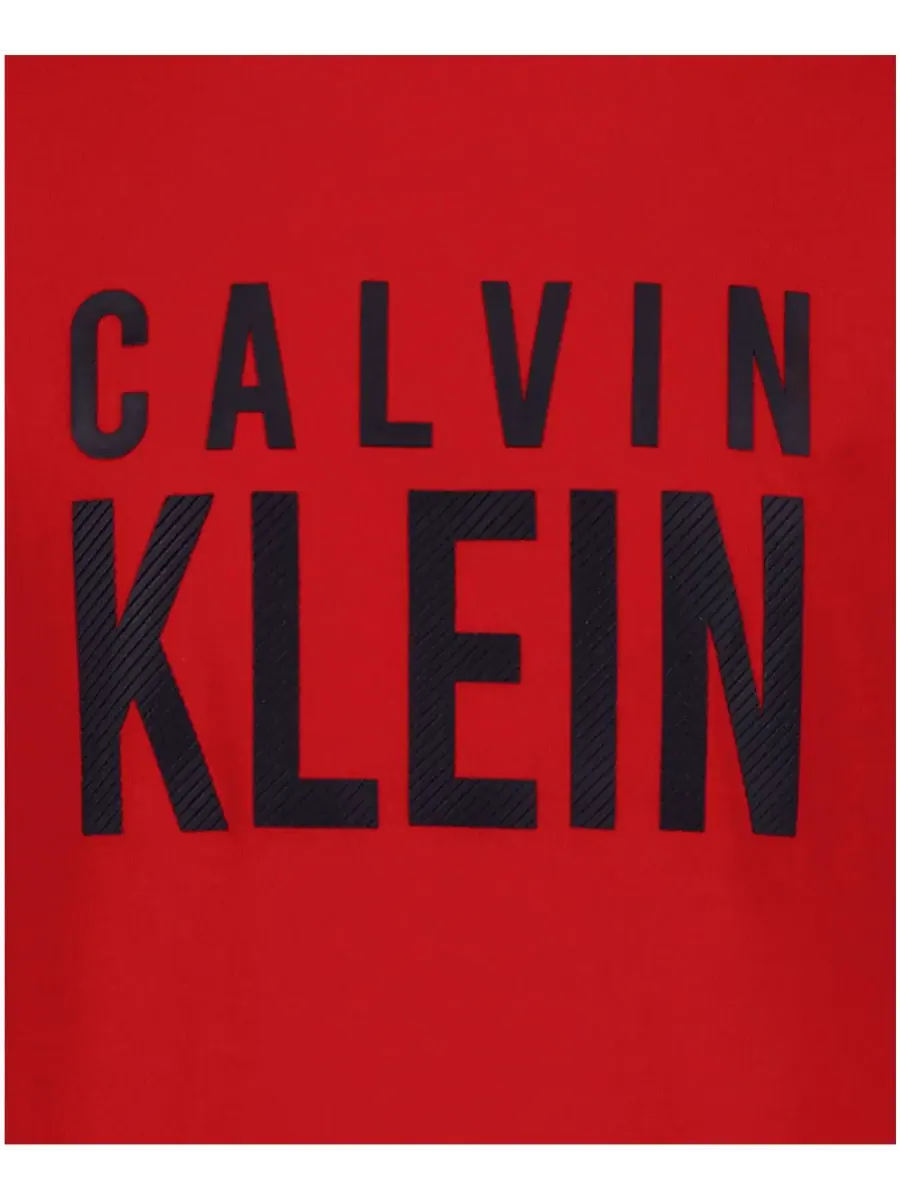 Детская футболка CK Structure с коротким рукавом и круглым вырезом, размер 8-20 Calvin Klein — изображение 5 из 5, красный